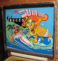 Image # 59759: Surfing Backglass 
(Serial number 0383.)