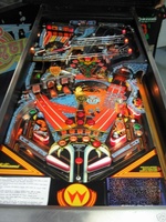 Image # 32695: Swords of Fury Prototype - Illuminated Playfield 
(Serial number X150006.)