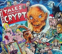 Image # 25607: Tales from the Crypt Original Backglass Artwork 
(Artist is Markus Rothkranz.Acrylic paint on canvas board.Dimensions 35 1/2 inches by 31 inches.)
