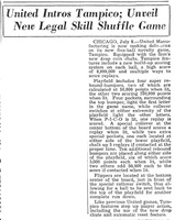Image # 48154: Tampico Billboard New Game Announcement 
(The Billboard, Jul-16-1949, page 102)