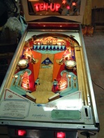 Image # 41845: Ten-Up Illuminated Playfield 
(The cabinet has been repainted but is included here to show its other features.)