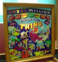 Image # 15432: Thing Backglass 
(Serial number 22130.)