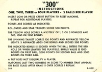 Image # 42474: "300" Instruction Card - 3 Balls