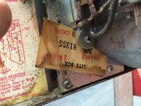 Image # 61171: 3 Jokers Backbox Serial Number Tag 
(Backbox serial number 81355. Cabinet serial number 81346.)