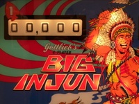 Image # 41545: Big Indian Sample Game - Illuminated Backglass - Detail 
(Serial number 1026 S.)