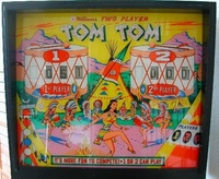 Image # 20362: Tom Tom Backglass 
(Note that the cabinet has been repainted and is not original.)