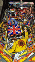 Image # 78856: The Who's Tommy Pinball Wizard Prototype Playfield - Three Pop Bumpers 
(Serial number 102959.)
