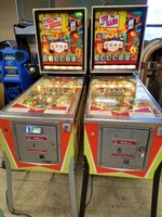Image # 70177: Top Hand Cabinet - Front View 
(Full House is the replay model. The coin door on the right is missing its coin entry housing and the hole and been blocked with a metal plate.)