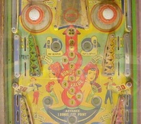 Image # 20374: Toreador Middle Playfield 
(The post that is located between the 9th and 10th bonus insert is not original to this game.)