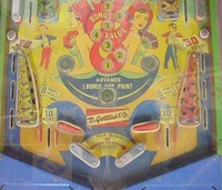 Image # 20375: Toreador Lower Playfield 
(The red flippers are not original to ths game.)