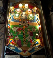 Image # 17269: Touchdown Illuminated Playfield 
(The posts above the outlanes were not installed by the manufacturer.)