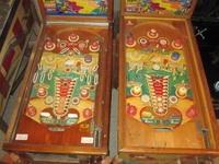 Image # 62870: Trade Winds Playfield Comparison 
(The silver trim around the left playfield is spray paint added by a previous owner.)