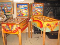 Image # 62877: Trade Winds Cabinet Comparison 
(The silver trim around the left playfield is spray paint added by a previous owner.)