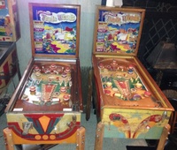 Image # 62878: Trade Winds Cabinet Comparison 
(The silver trim around the left playfield is spray paint added by a previous owner.)