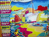 Image # 29137: Trade Winds Backglass 
(Serial number A3958.)