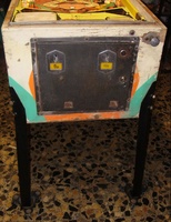 Image # 40148: Trail Drive Cabinet - Front 
(This game is coined for British pence. Serial number 2328.)
