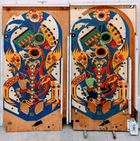 Image # 80040: Trident Early Production Playfield Comparison 
(The Early Production playfield is on the left. The regular production playfield is on the right.)