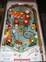 Image # 14591: Trio Early Production Playfield 
(Serial number TR-1004.)