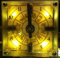 Image # 51439: Twilight Zone Early Production Clock 
(This white clockface was used on the first 2000-3000 games produced. It replaced the prototype clock face that showed a six-color pie chart instead of this numbered dial.)