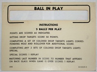 Image # 34837: 2001 Instruction Card 
(From a game with serial number 05430.)