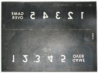 Image # 34838: 2001 Ball In Play Card - Reverse 
(This card is placed underneath the instruction card in the card holder. This image is not reversed. You are looking at the side that faces the light bulbs. From a game with serial number 05430.)