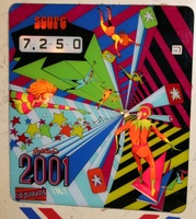 Image # 37315: 2001 Backglass 
(Serial number 05430.)