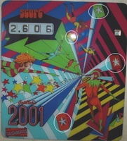 Image # 27903: 2001 Backglass Animation - Annotated 
(Circles have been drawn around the areas that light up.)