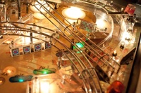 Image # 51442: TX-Sector Whitewood Playfield - Detail 
(Photographed at Chicago Pinball Expo 2011.)