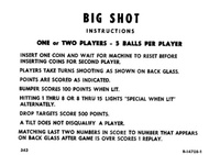 Image # 41635: Big Shot Instruction Card 5 Balls