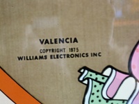Image # 71087: Valencia Backglass - Detail 
(Serial number 232856.)
