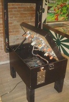 Image # 25718: War Raised Playfield 
(This playfield version has two kick-out holes.)