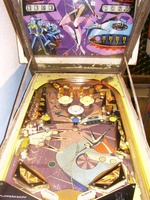 Image # 21183: The Wiggler German Playfield 
(The white posts blocking the outlanes were added after-factory.)