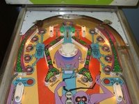 Image # 15483: Wild Life Upper Playfield 
(The spinning target on this game should have a 'lion' design.)