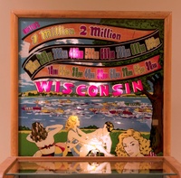 Image # 77426: Wisconsin Illuminated Backglass - Rolldown Version 
(Serial number 3392.)