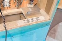 Image # 77438: Wisconsin Inside Backbox - Detail - Rolldown Version 
(Serial number 3392.)