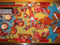 Image # 17097: Wizard! Playfield Lights 
(Double Bonus insert is blue.)