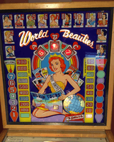 Image # 76310: World Beauties Illuminated Backglass 
(Serial number B12674 S.)