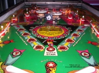 Image # 33316: World Cup Playfield 
(The spinning target artwork at center playfield is not original to this game.)