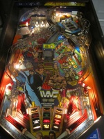 Image # 55206: WWF Royal Rumble Test Game - Illuminated Playfield 
(Three T-A-G targets are missing. The serial number of this game was not recorded.)