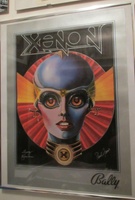 Image # 53632: Xenon Promotional Poster 
(Signed by Greg Kmiec and Paul Faris at Chicago Pinball Expo '95.)