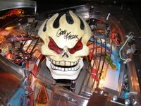 Image # 55269: No Fear: Dangerous Sports Yellow Skull 
(This skull has an atypical yellow color. The artist's signature is after-factory. Serial number is 52225100824.)