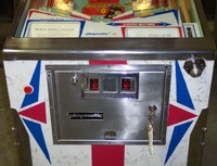 Image # 39496: Black Flag Cabinet - Front 
(The cabinet in this image has been repainted but is included here to show the coin door and other features.)