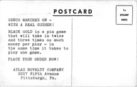 Image # 62342: Black Gold Promotional Postcard - Back