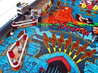 Image # 35880: Bram Stoker's Dracula Playfield - Plastic Covers Removed 
(This image allows for visual identification of parts otherwise obscured from view in a fully assembled playfield.)