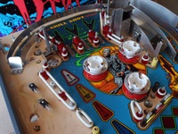 Image # 35885: Bram Stoker's Dracula Playfield - Plastic Covers Removed 
(This image allows for visual identification of parts otherwise obscured from view in a fully assembled playfield.)