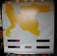 Image # 44711: Escape Backglass - Reverse 
(Serial number 4608.)