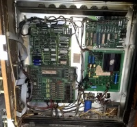 Image # 78737: Black Knight Inside Backbox - Transformer and System 6 Power Board 
(This game was produced before the switch from System 6 to System 7 power supply and transformer. Serial number 461497.)
