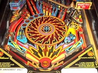 Image # 27040: Black Knight 2000 Lower Playfield 
(Black rubber rings are used here. The game left the factory with white rings.)