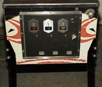 Image # 29343: Joker Engineering Prototype Cabinet - Front 
(The cabinet has no serial number. The Playfield underside has handwriting and the cabinet relays are hand-labeled.)