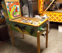 Image # 63549: Judy Cabinet - Left 
(The green coin slide is not original to this game. Serial number 3993.)